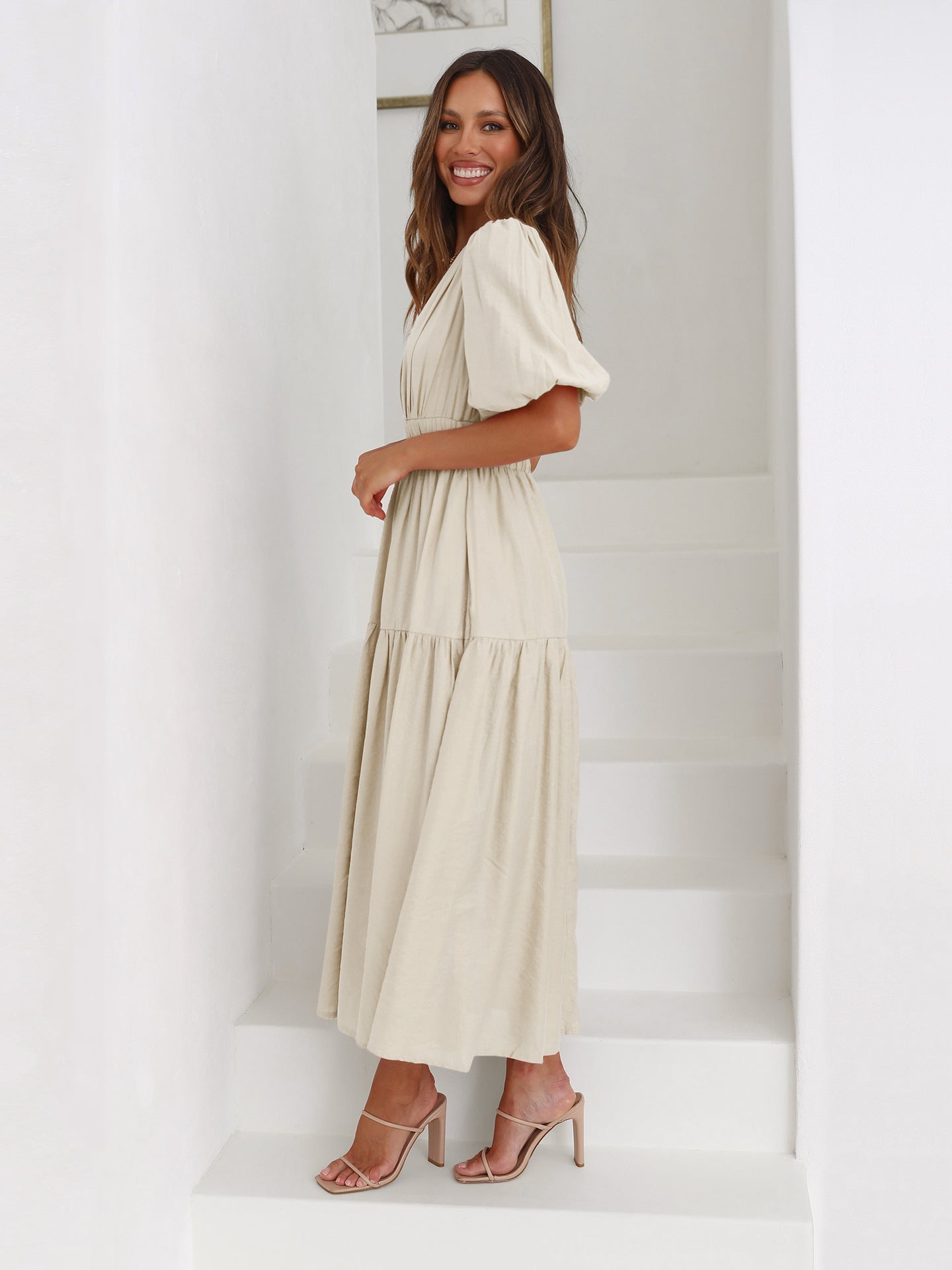 KARI™ - V-NECK FLOW DRESS