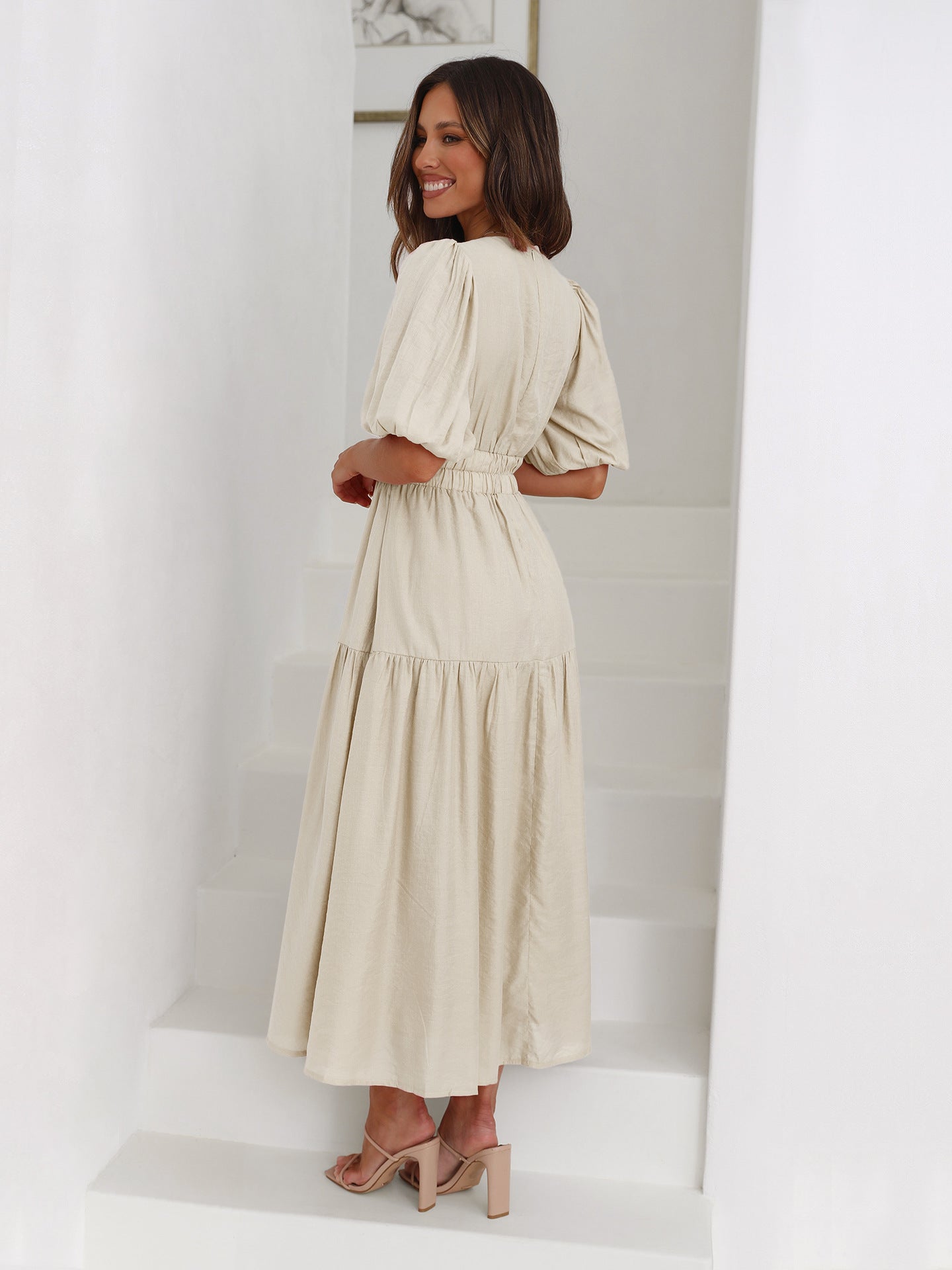KARI™ - V-NECK FLOW DRESS