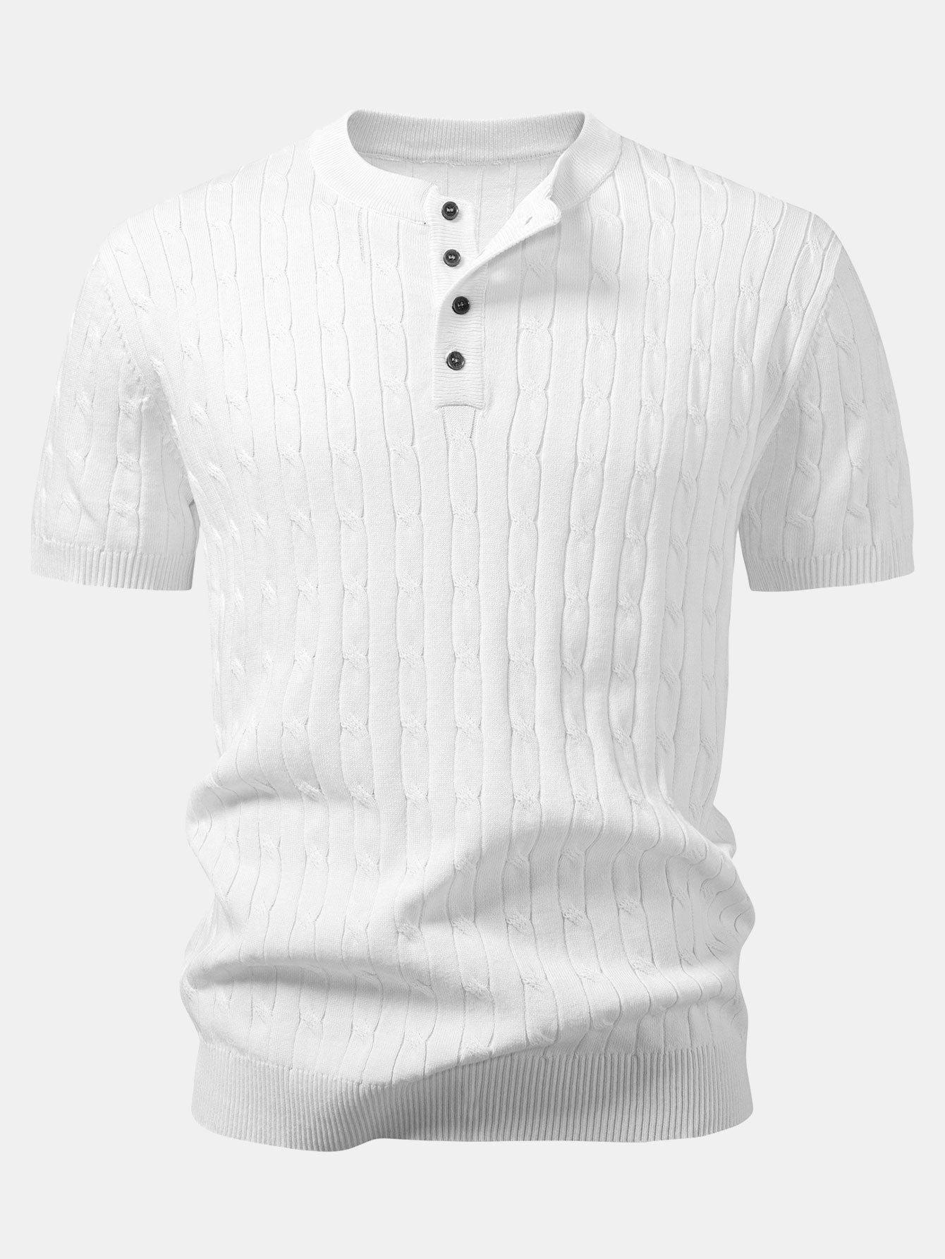 Twist Knit Henley Shirt