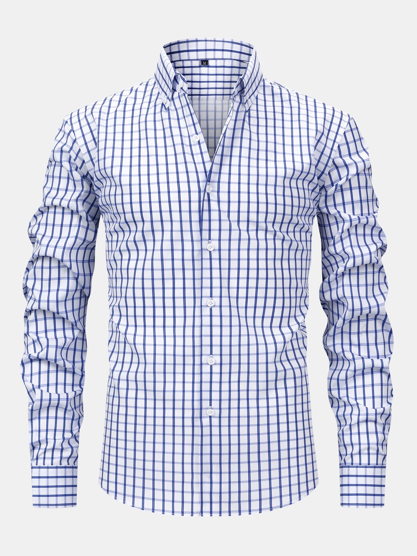 Long Sleeve Checkered Shirt with Buttons