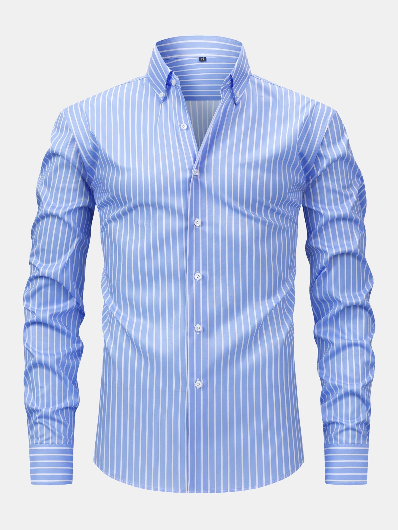 Long Sleeve Striped Button-Up Shirt