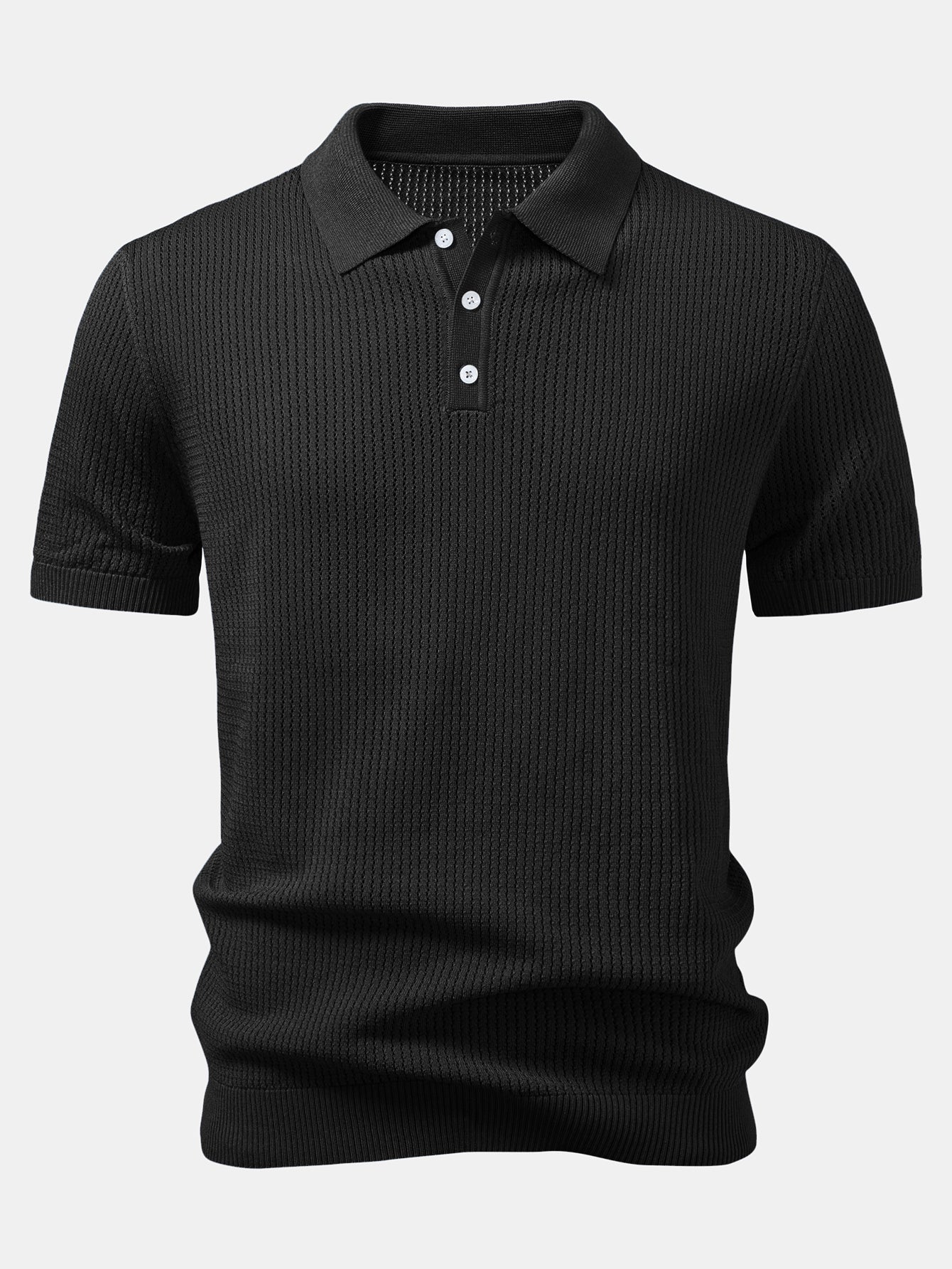Structured Knitted Polo Shirt