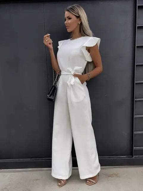 Stella™ - ELEGANT JUMPSUIT WITH RUFFLED SHOULDERS