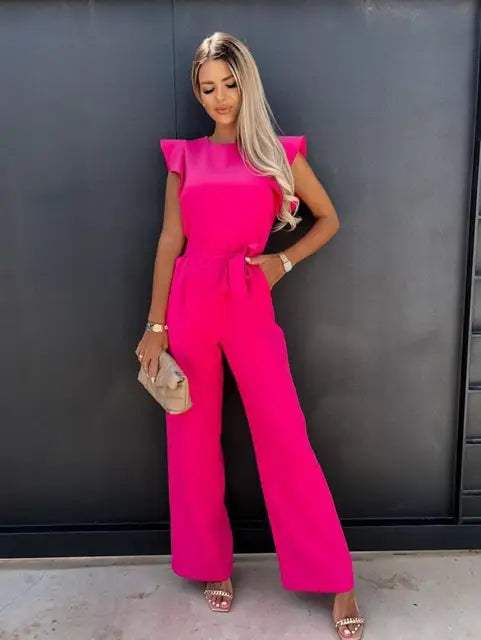 Stella™ - ELEGANT JUMPSUIT WITH RUFFLED SHOULDERS