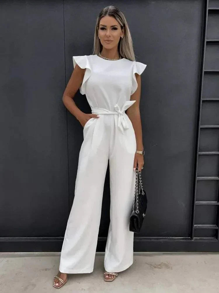 Stella™ - ELEGANT JUMPSUIT WITH RUFFLED SHOULDERS