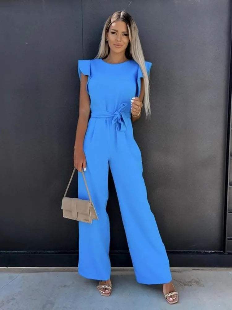 Stella™ - ELEGANT JUMPSUIT WITH RUFFLED SHOULDERS