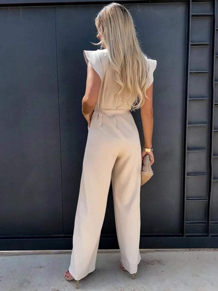 Stella™ - ELEGANT JUMPSUIT WITH RUFFLED SHOULDERS
