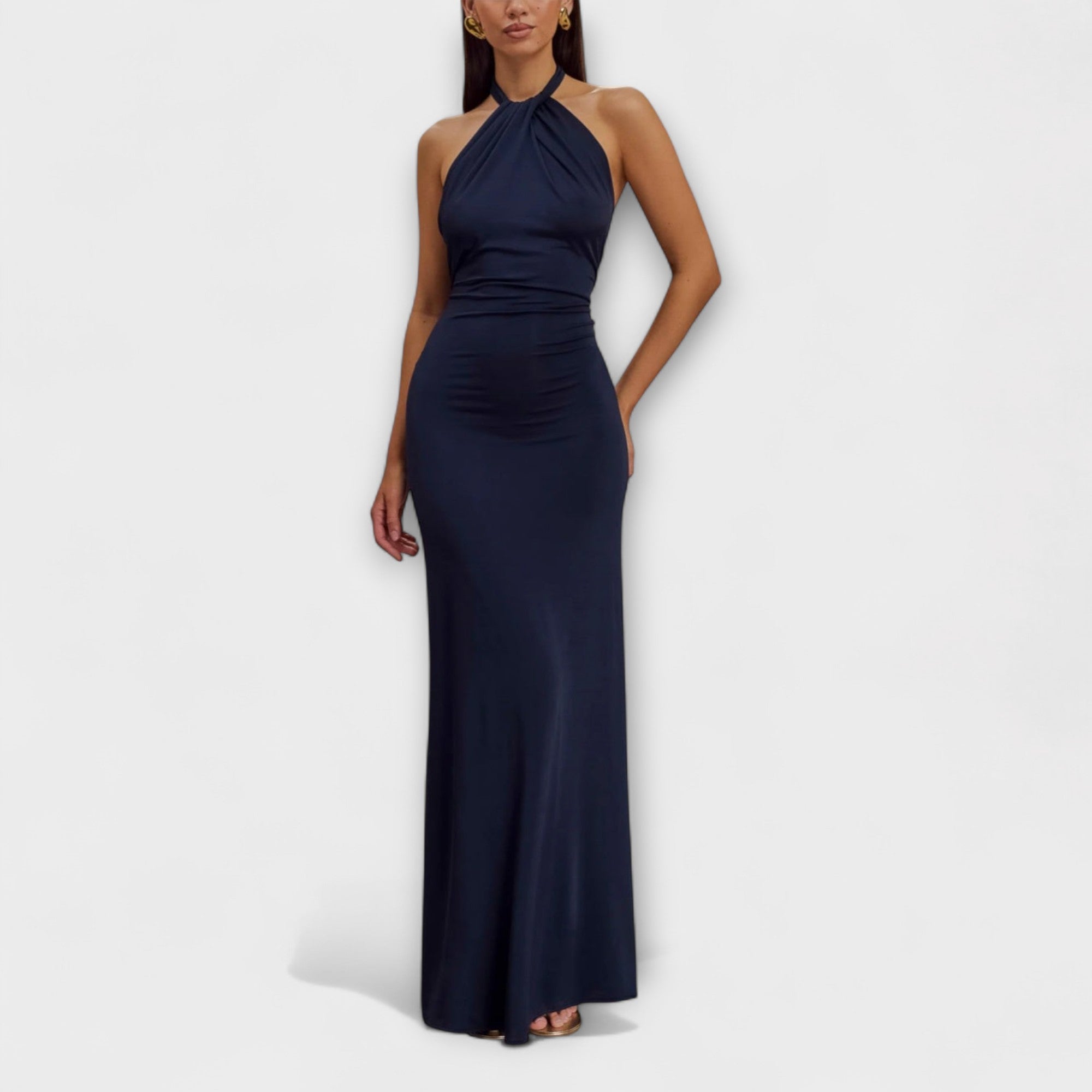 Emma™ - ELEGANT HALTER MAXI DRESS WITH A FLOWING SILHOUETTE