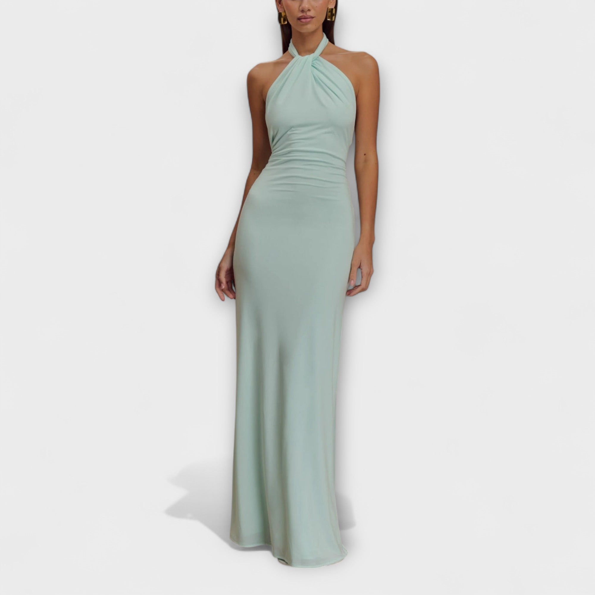 Emma™ - ELEGANT HALTER MAXI DRESS WITH A FLOWING SILHOUETTE