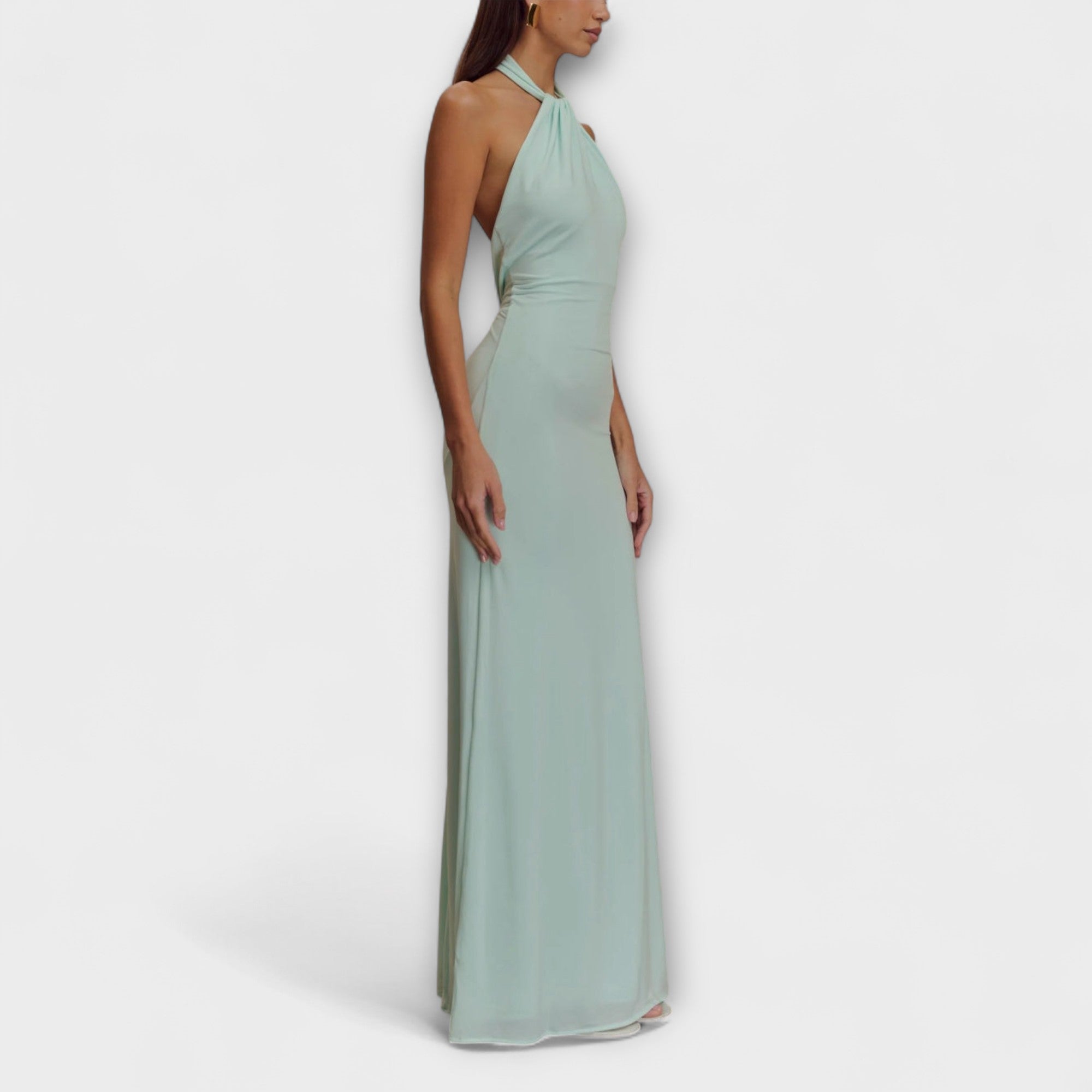 Emma™ - ELEGANT HALTER MAXI DRESS WITH A FLOWING SILHOUETTE