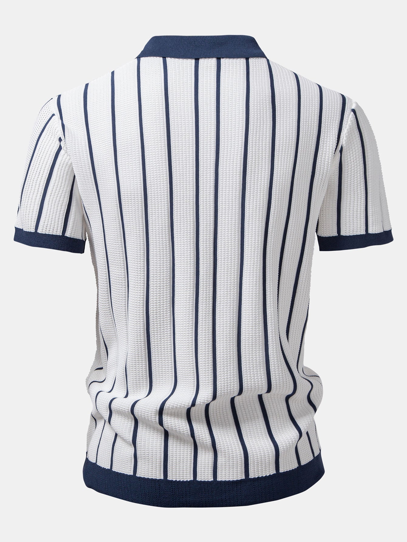 Striped Knitted Shirt with Buttons