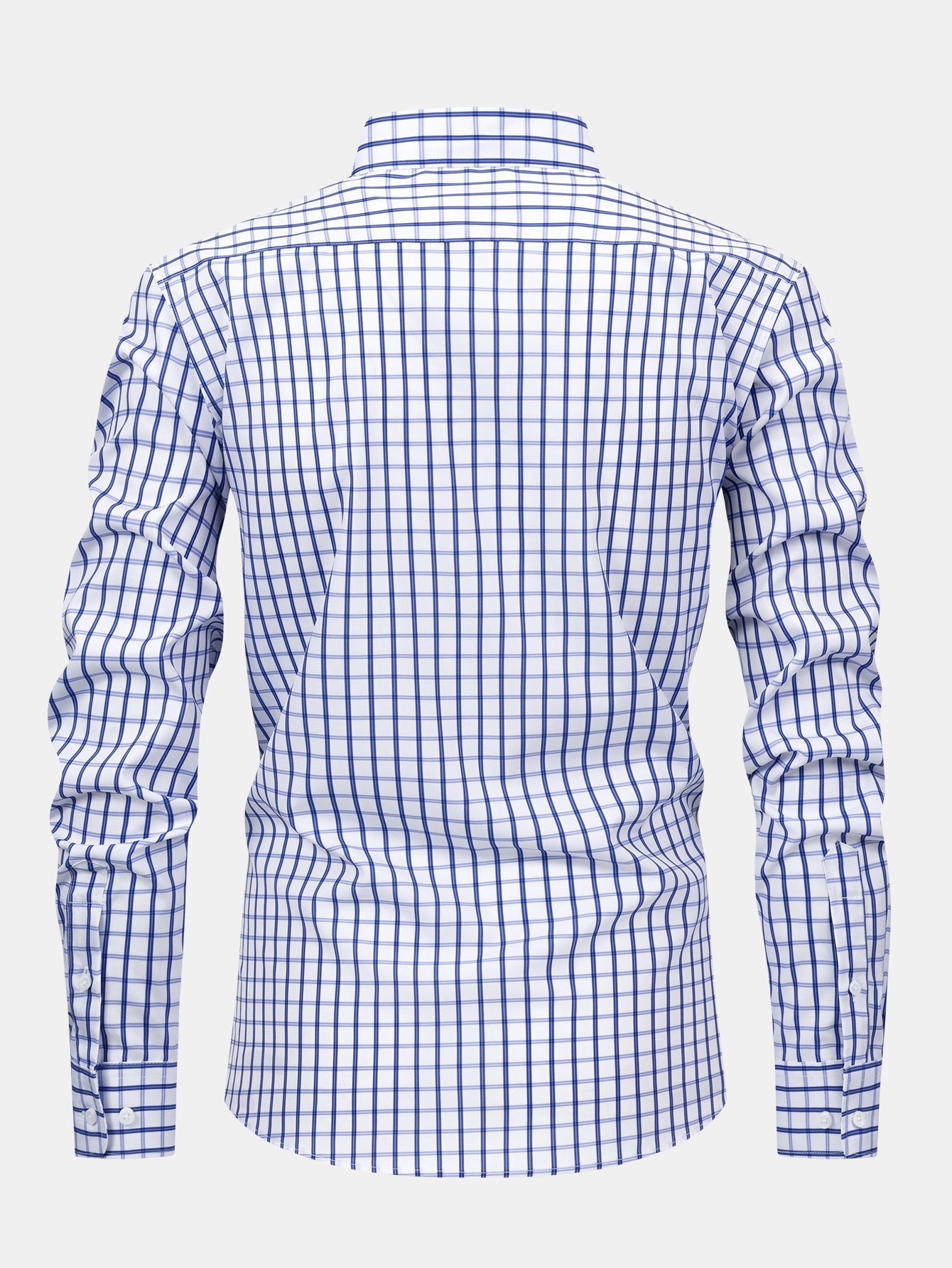 Long Sleeve Checkered Shirt with Buttons