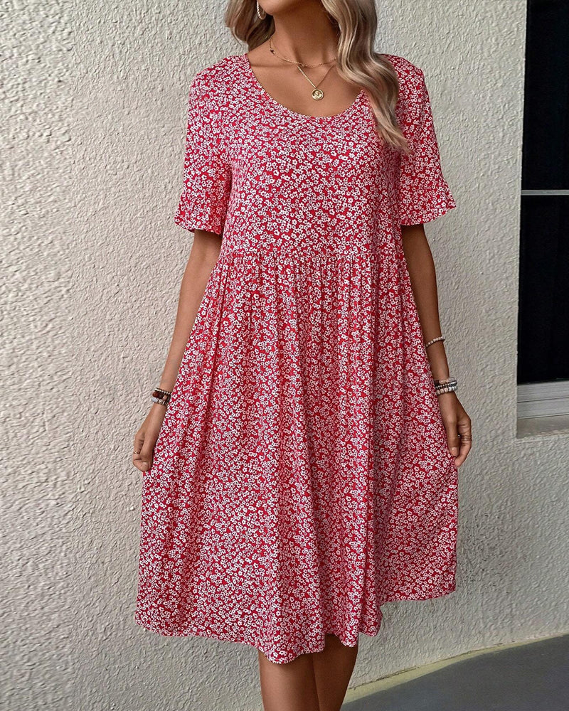 BLOSSOM ™ - ELEGANT FLORAL MIDI DRESS
