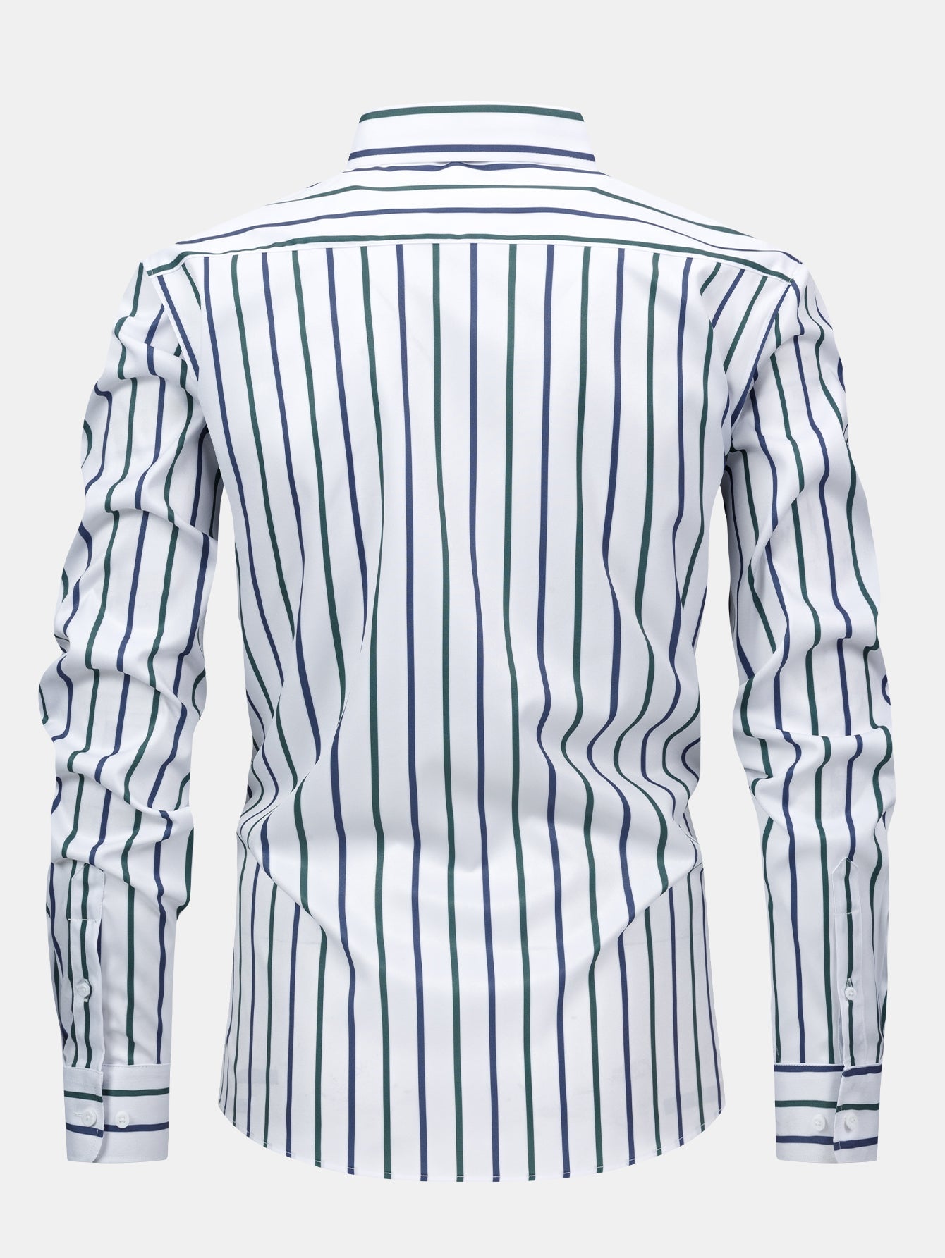 Long Sleeve Striped Button-Up Shirt