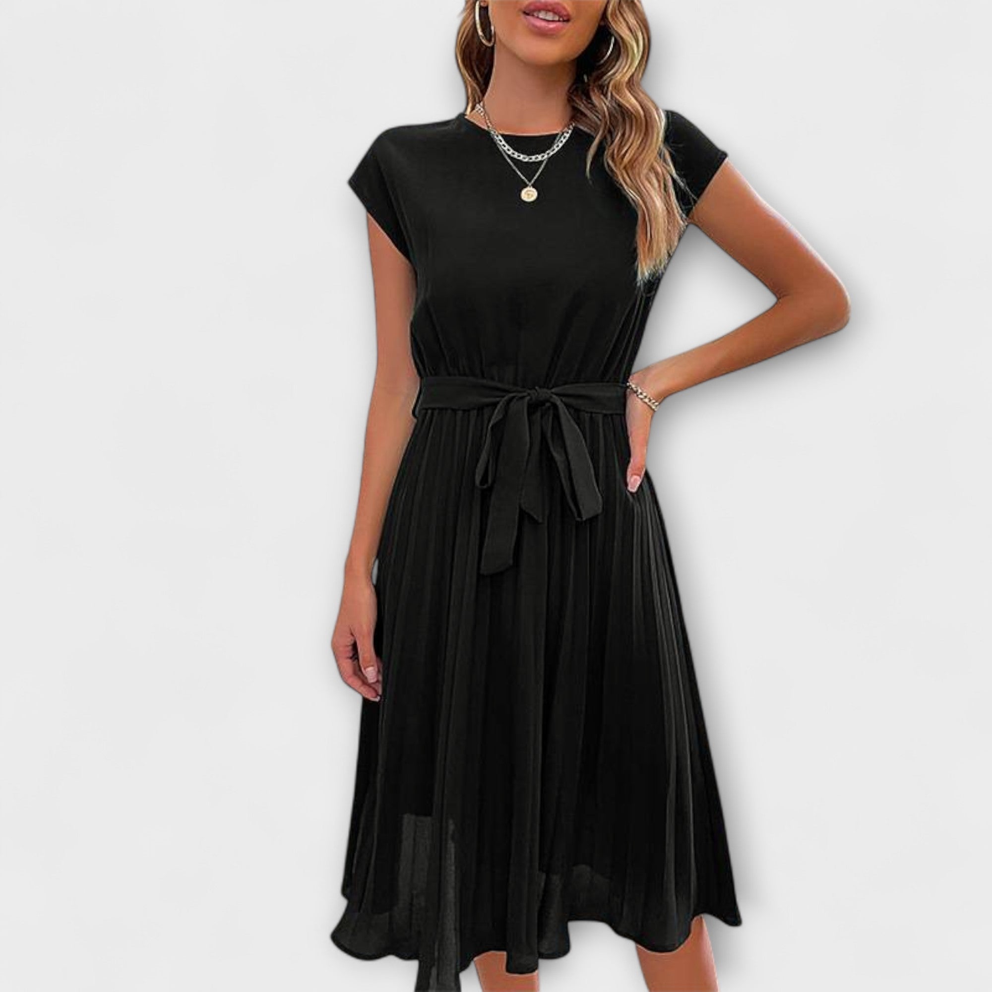 Sarah™ - ELEGANT MIDI DRESS WITH FLATTERING SILHOUETTE