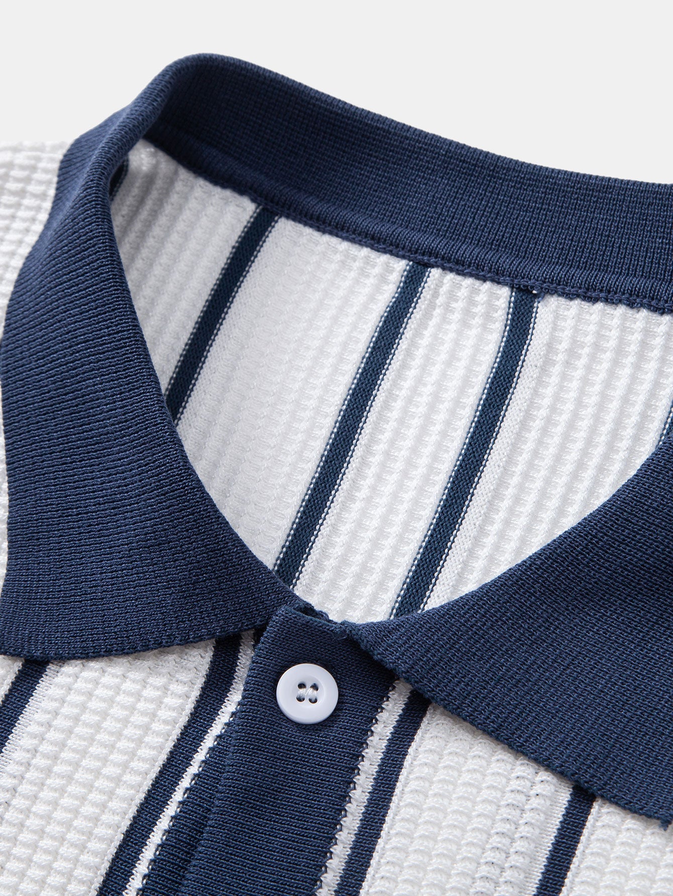 Striped Knitted Shirt with Buttons