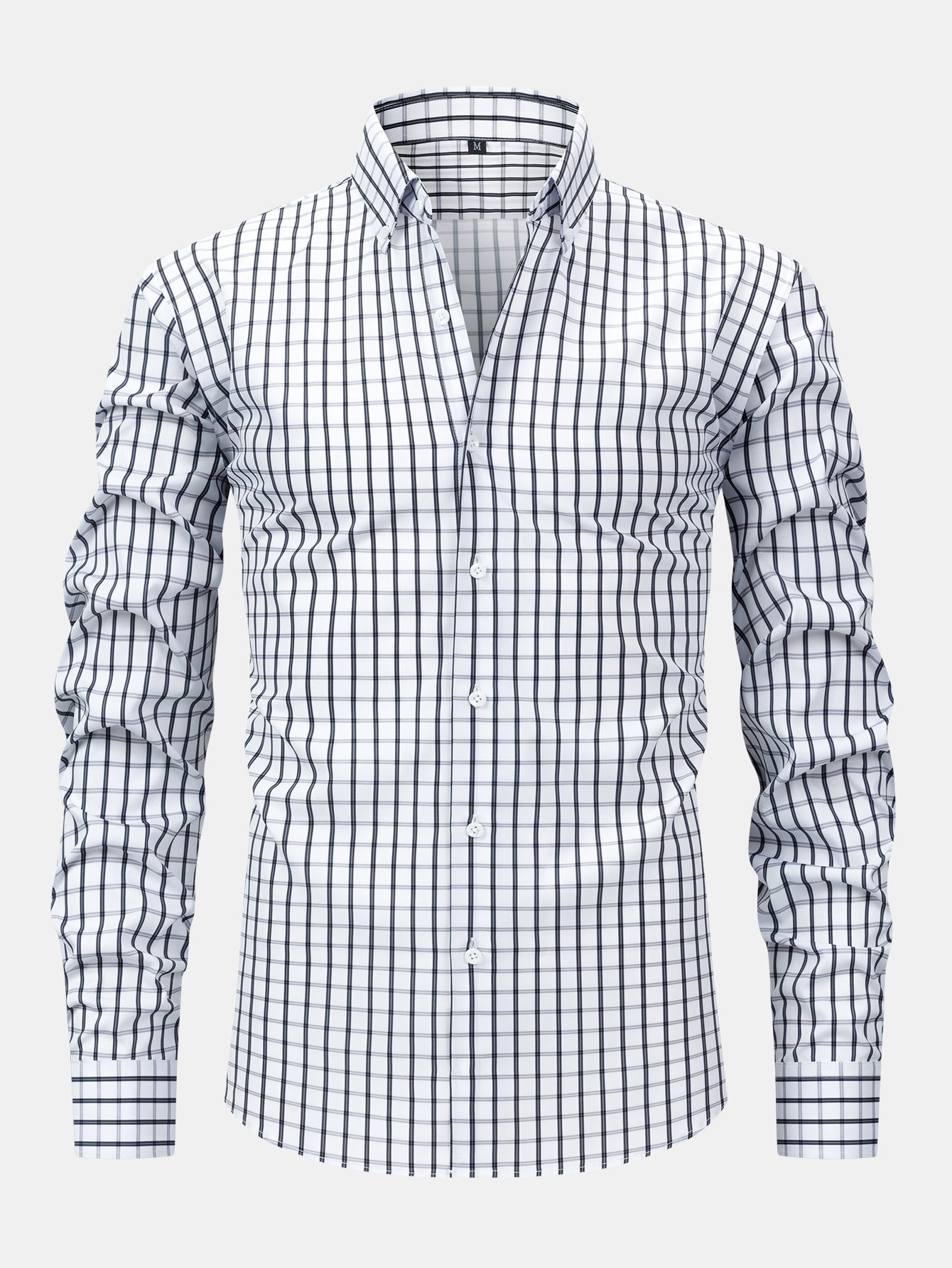 Long Sleeve Checkered Shirt with Buttons