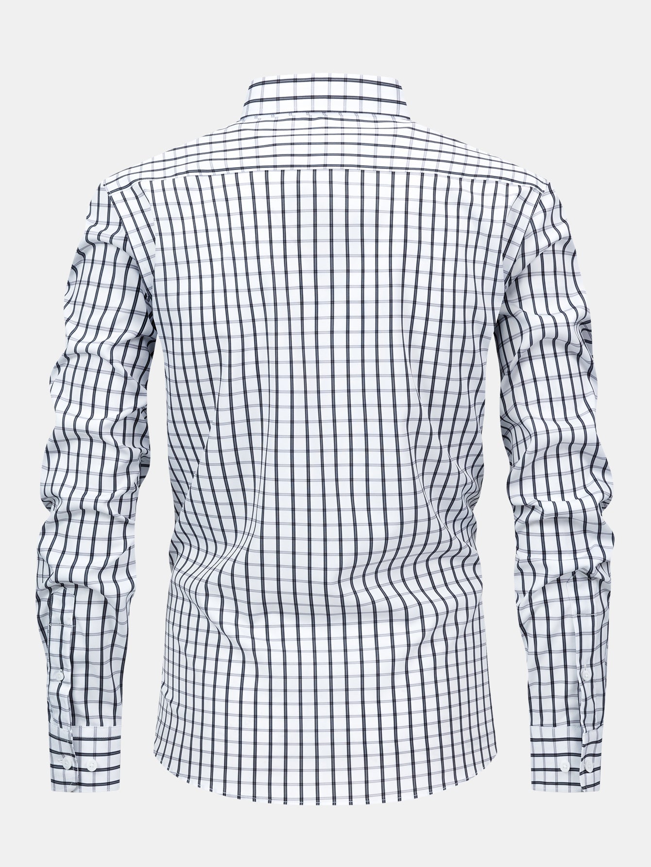 Long Sleeve Checkered Shirt with Buttons