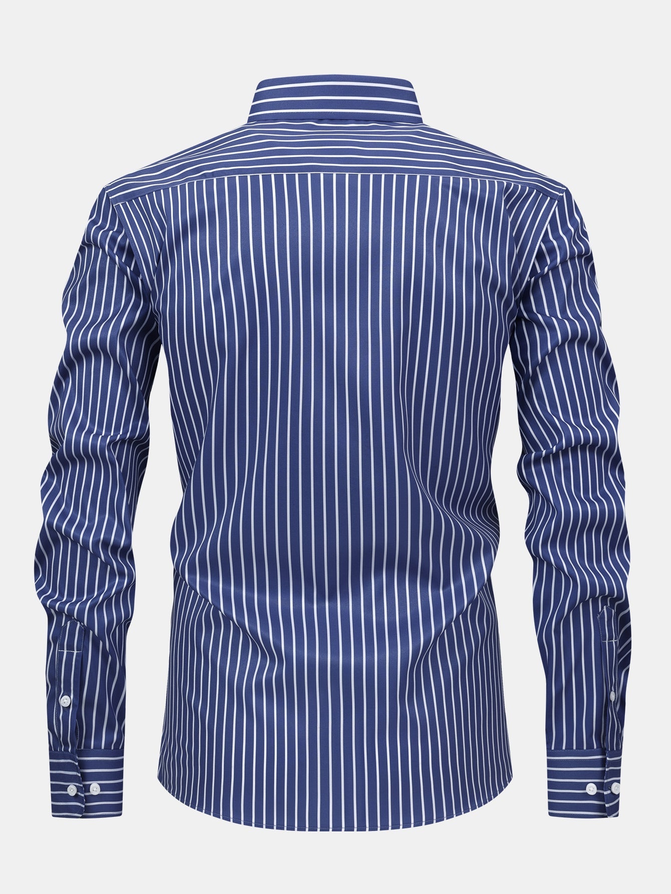 Long Sleeve Striped Button-Up Shirt