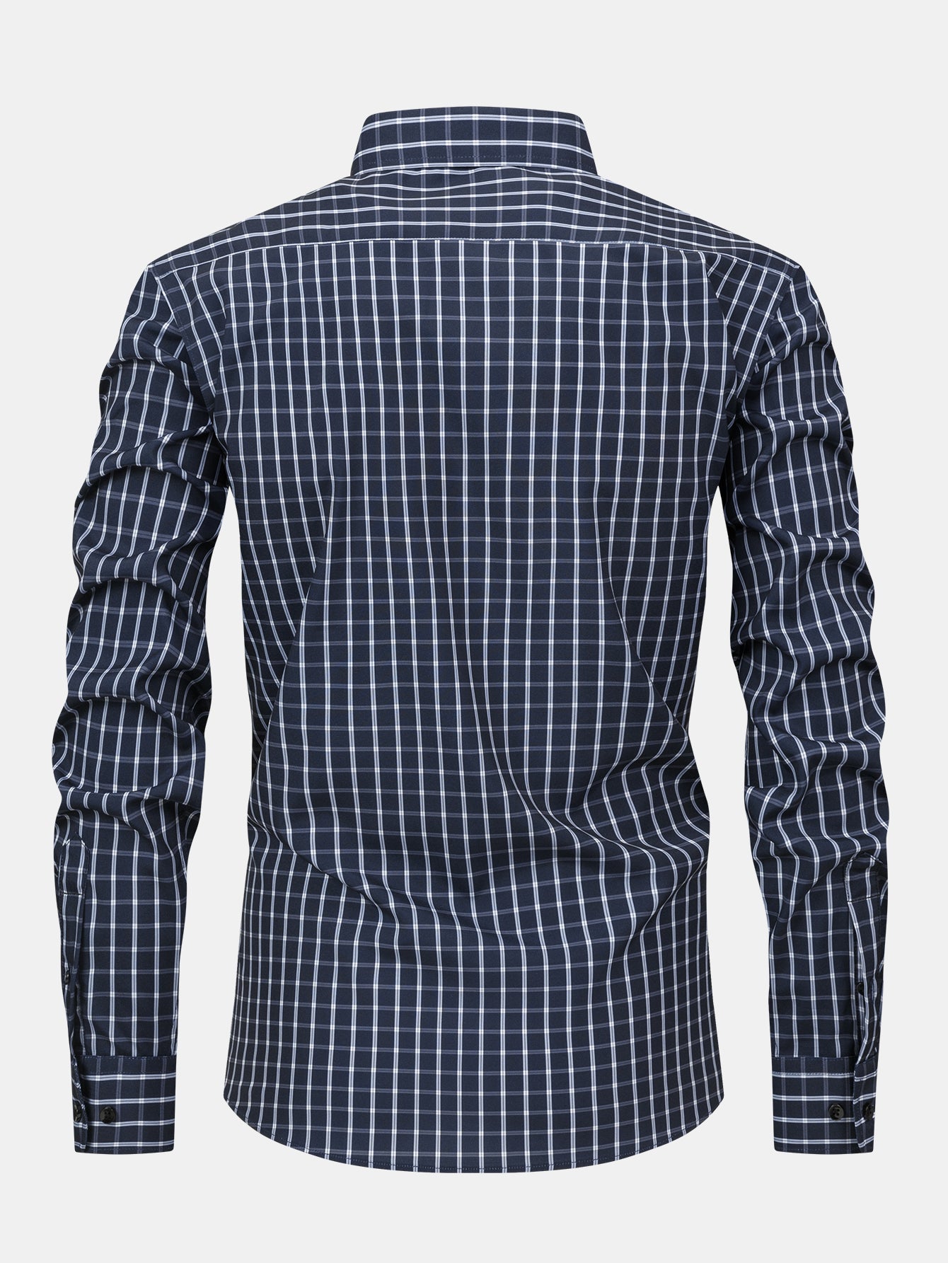 Long Sleeve Checkered Shirt with Buttons