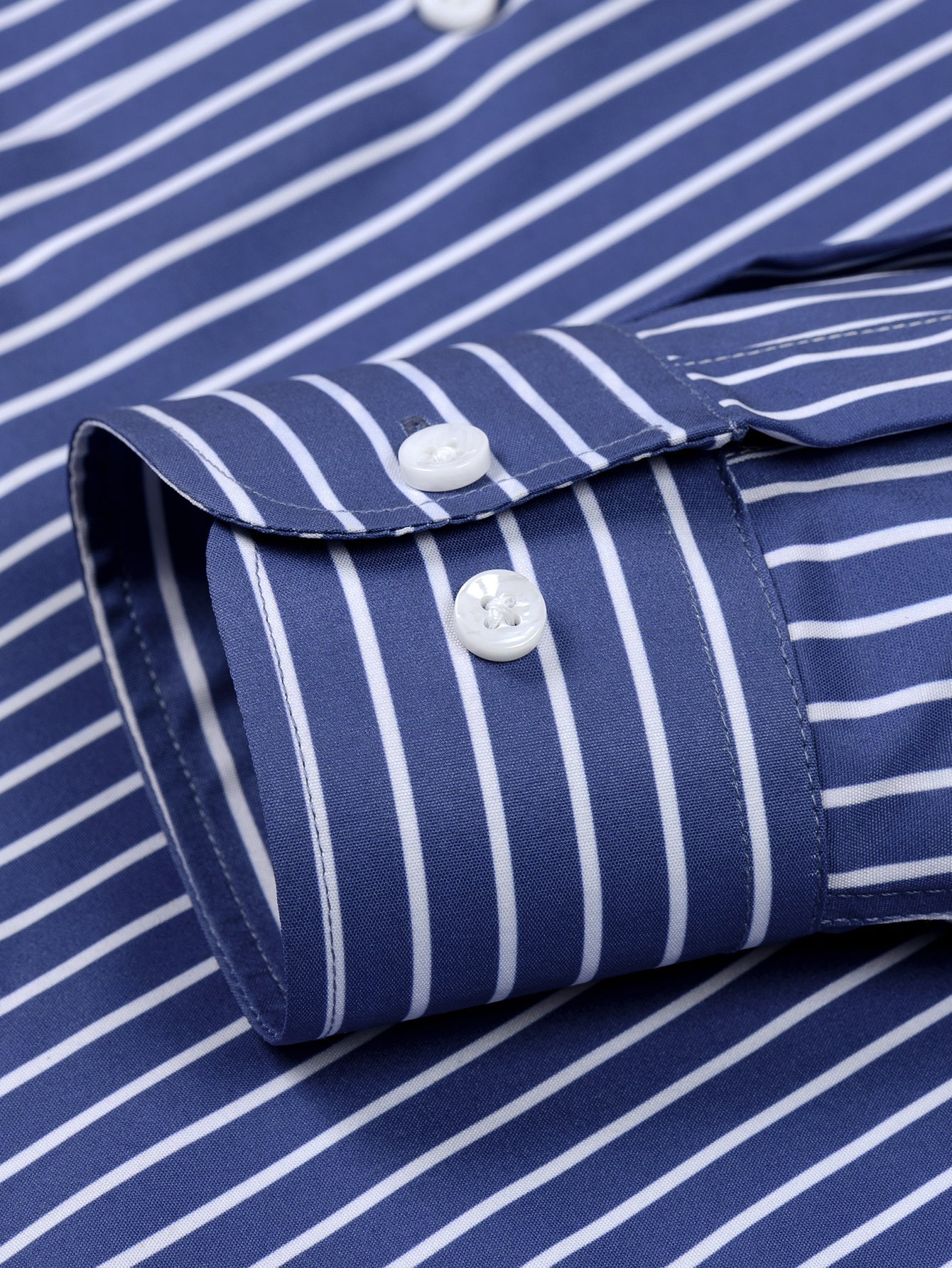 Long Sleeve Striped Button-Up Shirt
