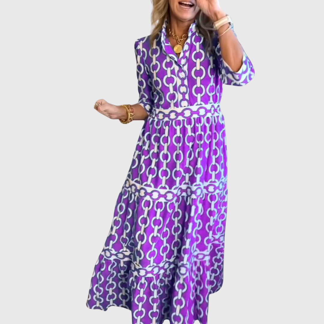 Carlotta | Mediterranean patterned dress