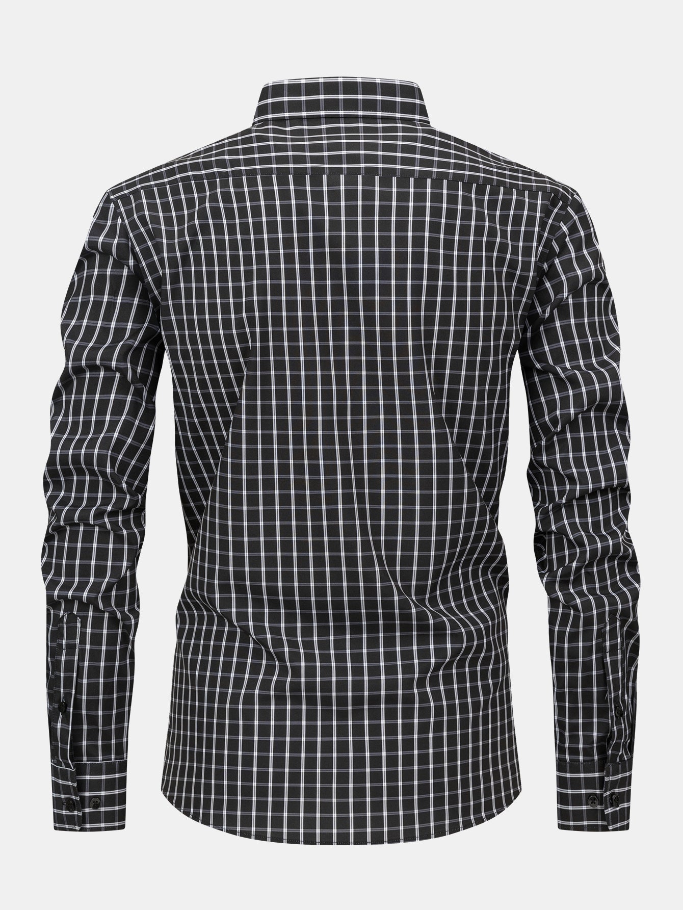 Long Sleeve Checkered Shirt with Buttons