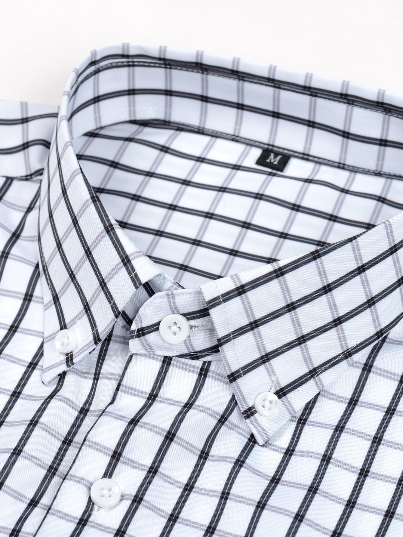 Long Sleeve Checkered Shirt with Buttons