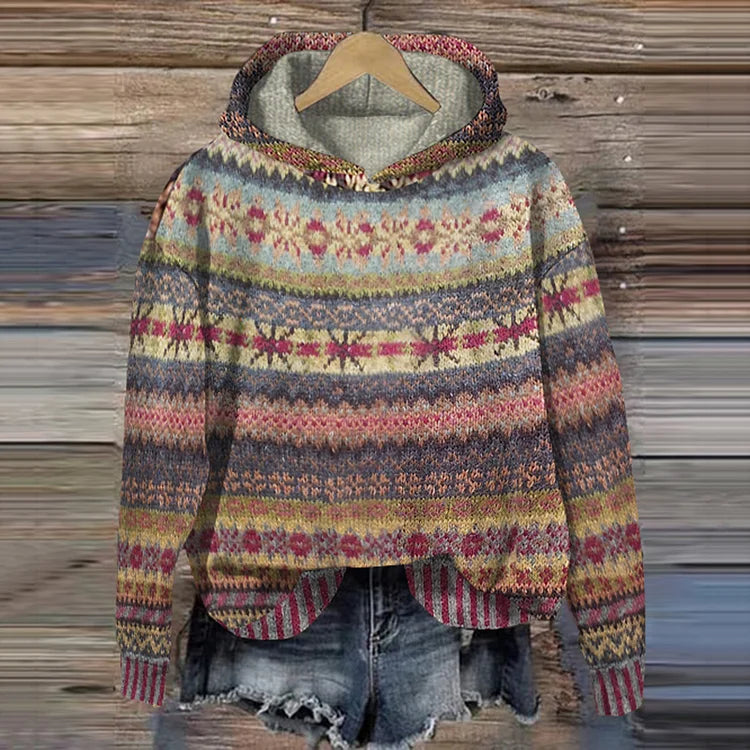 Josefin | Timeless patterned hoodie