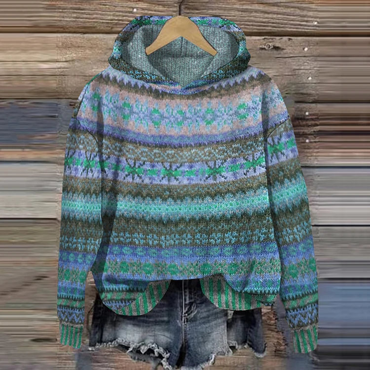 Josefin | Timeless patterned hoodie