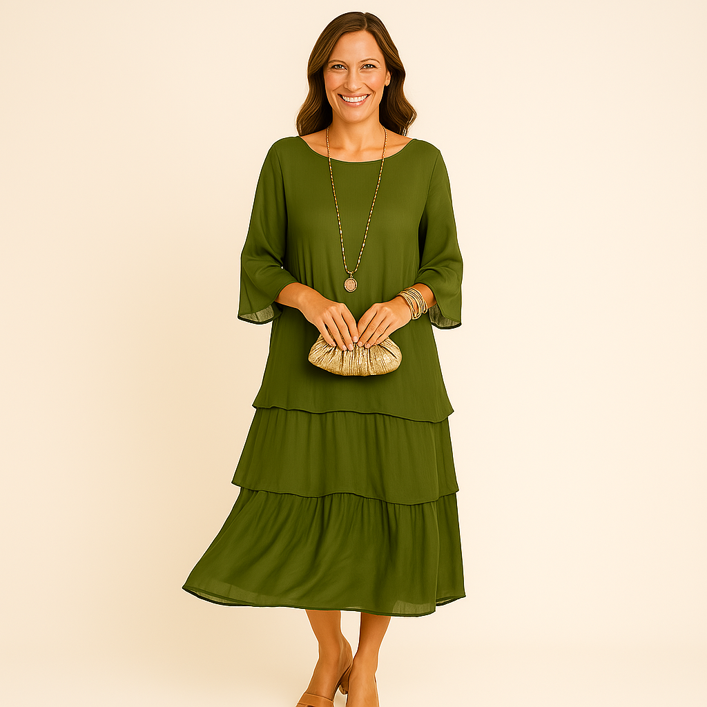 MeyChic™ - ARTISAN LAYERED RUFFLE DRESS