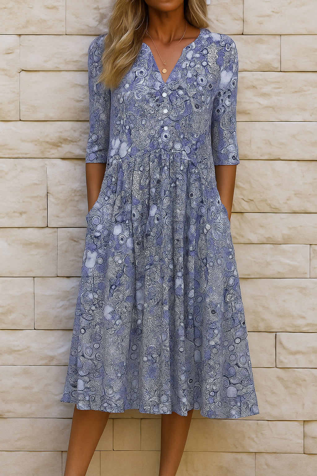 Victoria™ - TIMELESS ELEGANT V-NECK DRESS