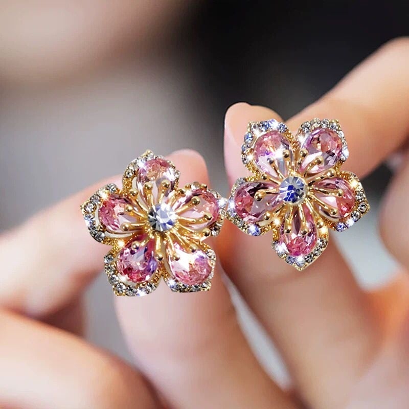 Aurora™ - ELEGANT EARRINGS WITH MULTICOLORED ZIRCONIA