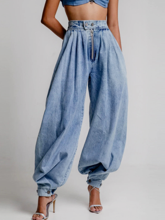 Una™ - HIGH WAISTED BALLOON JEANS WITH A STYLISH SILHOUETTE