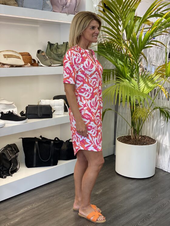 KARIN™ - COLOURFUL V-NECK DRESS