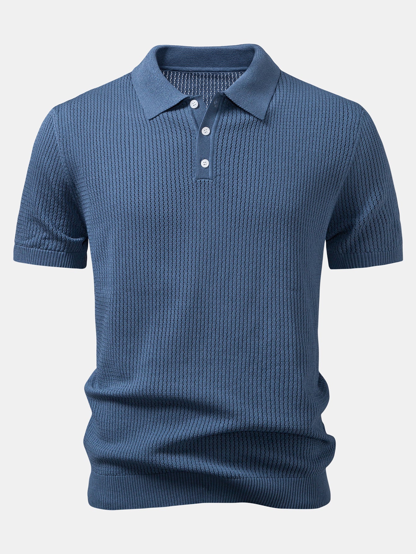 Structured Knitted Polo Shirt