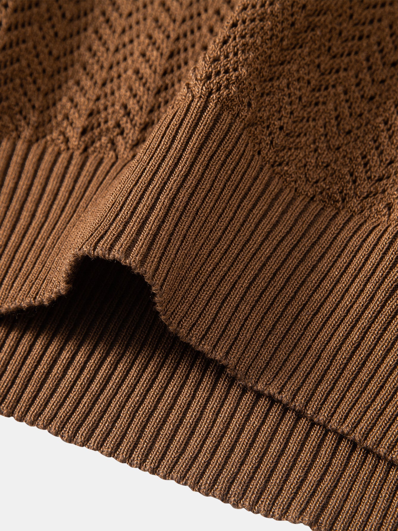 Structured Knitted V-Neck Polo Shirt