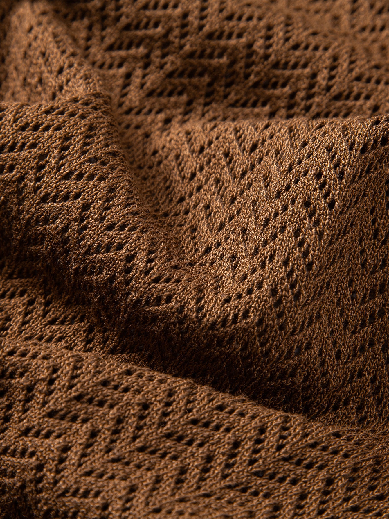 Structured Knitted V-Neck Polo Shirt