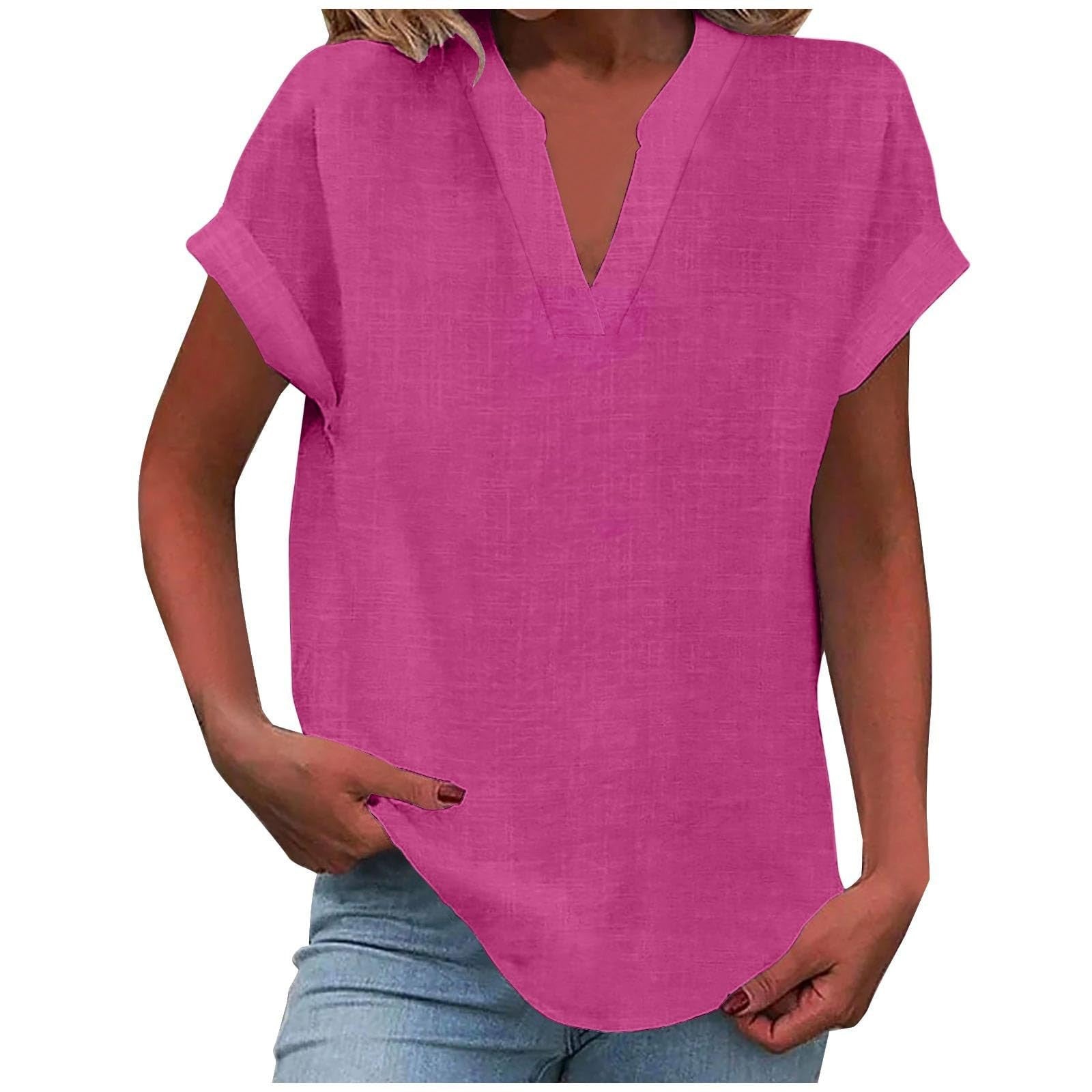 Eden™ - RELAXED V-NECK BLOUSE WITH EFFORTLESS STYLE