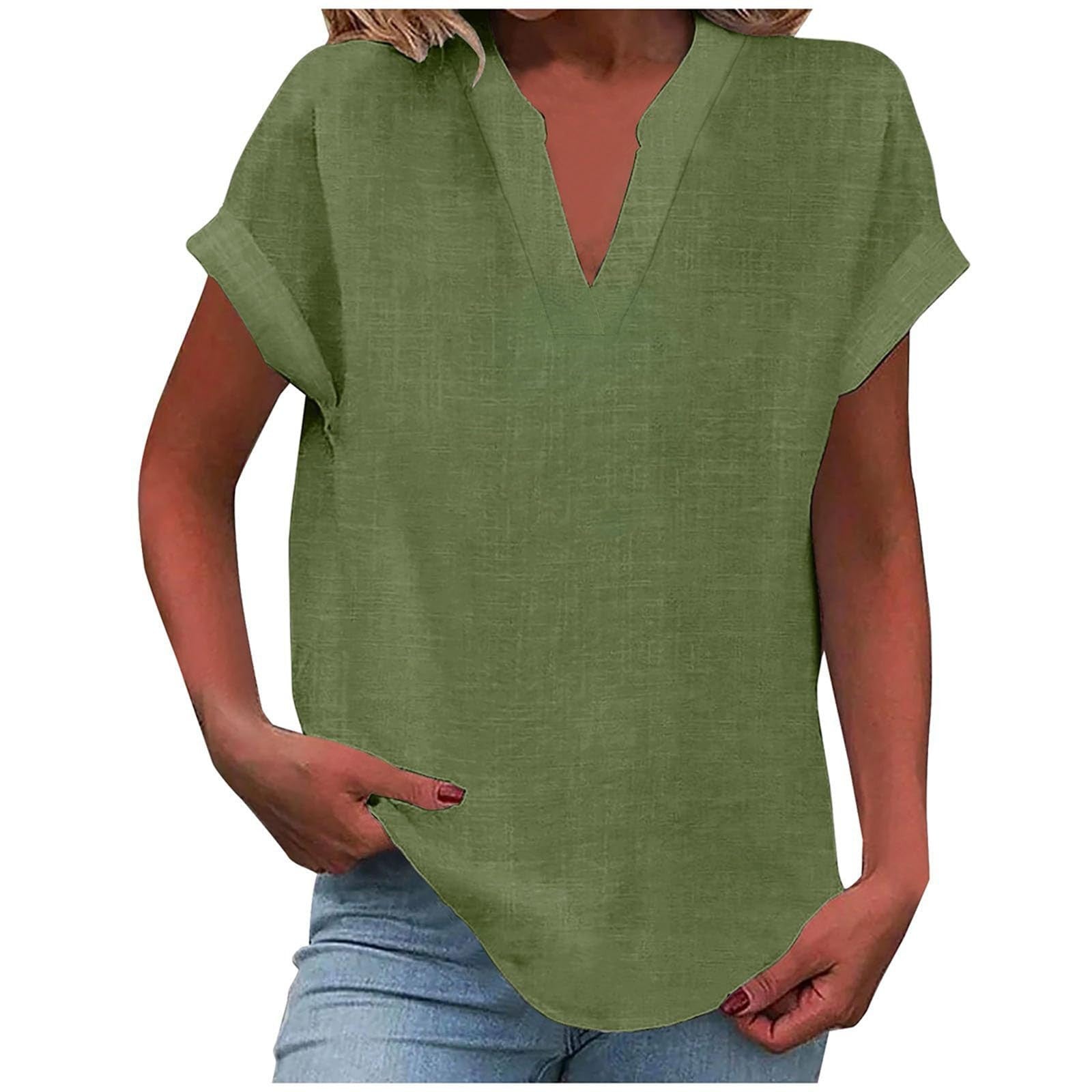 Eden™ - RELAXED V-NECK BLOUSE WITH EFFORTLESS STYLE