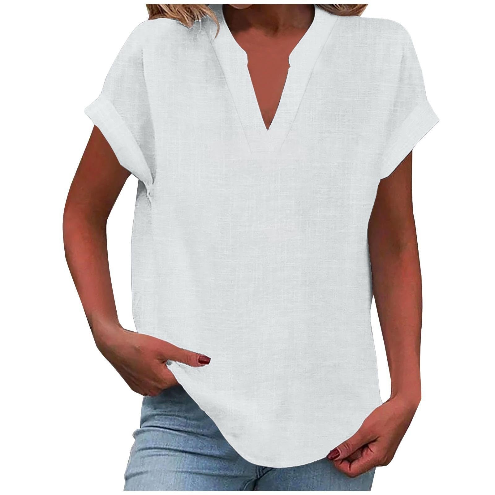 Eden™ - RELAXED V-NECK BLOUSE WITH EFFORTLESS STYLE