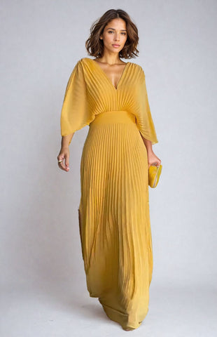 Lila™ - ELEGANT MIDI DRESS WITH V-NECK DESIGN