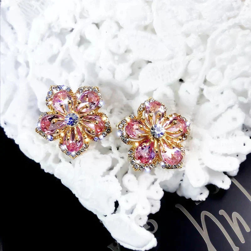 Aurora™ - ELEGANT EARRINGS WITH MULTICOLORED ZIRCONIA