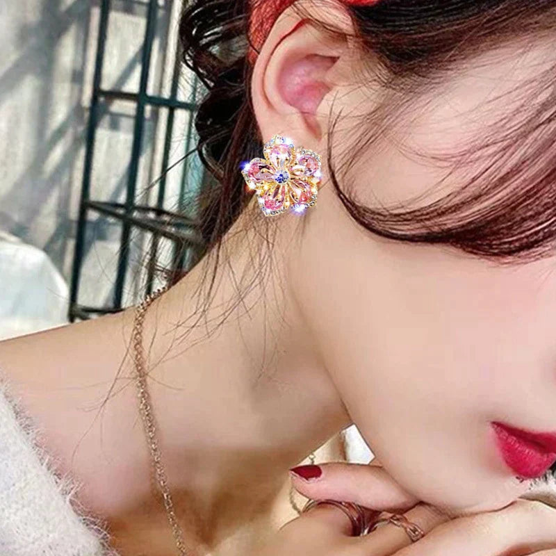 Aurora™ - ELEGANT EARRINGS WITH MULTICOLORED ZIRCONIA