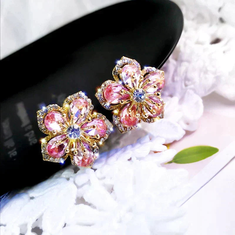 Aurora™ - ELEGANT EARRINGS WITH MULTICOLORED ZIRCONIA