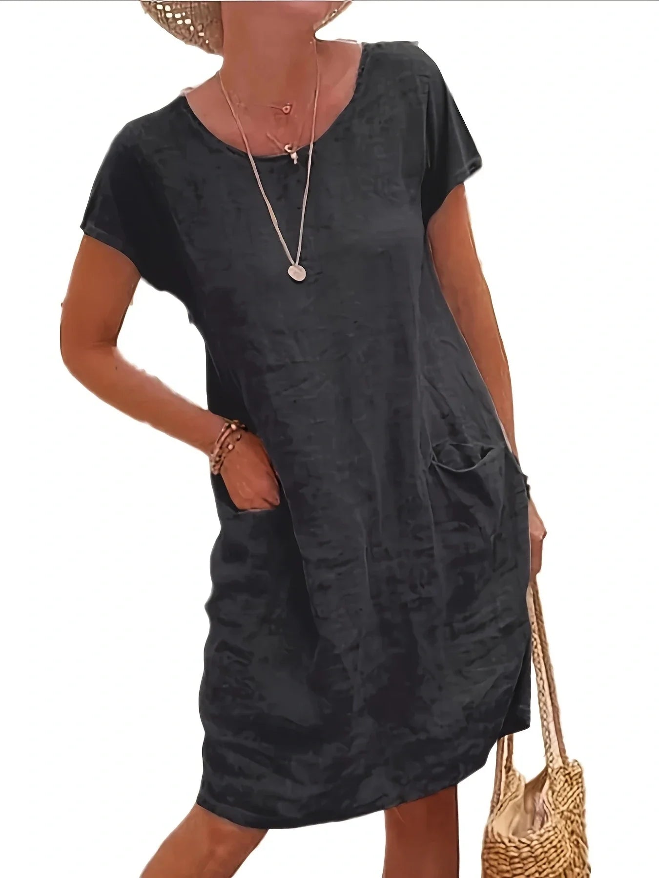 SERENA™ - RELAXED ROUND NECK DRESS