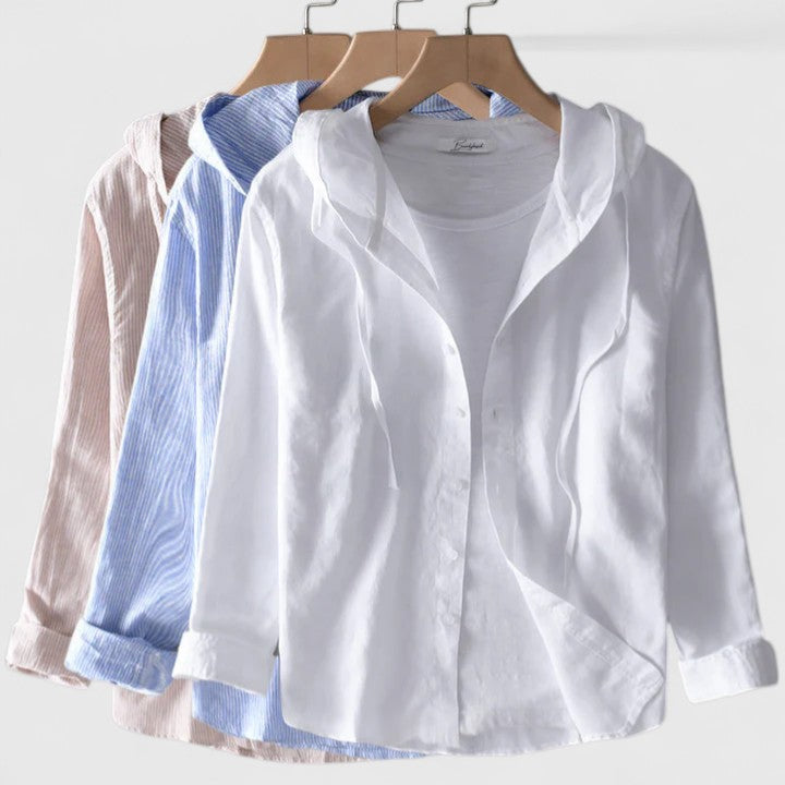 Anoki™ - ELEGANT HOODED BLOUSE WITH SOPHISTICATED STYLE