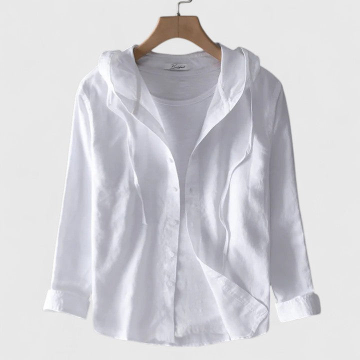 Anoki™ - ELEGANT HOODED BLOUSE WITH SOPHISTICATED STYLE