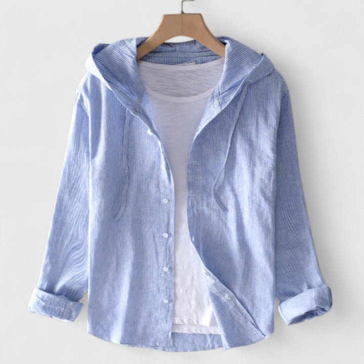 Anoki™ - ELEGANT HOODED BLOUSE WITH SOPHISTICATED STYLE