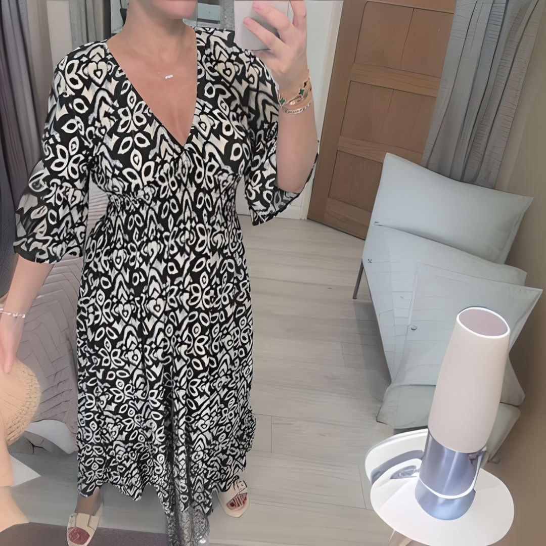 FLORALY™ - BOHEMIAN V-NECK DRESS